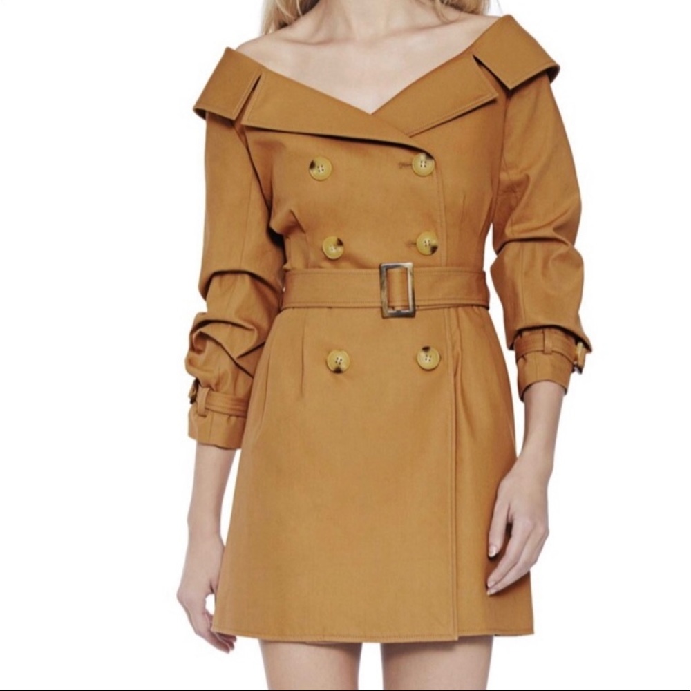 Alicia + Olivia classic feminine beige coat size small, elegant spring jacket